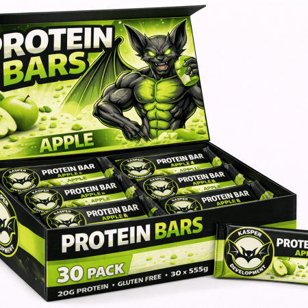 Kasper Apple Protein Bar Box 30 Pack Open