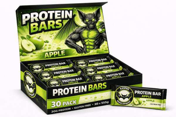 Kasper Apple Protein Bar Box 30 Pack Open