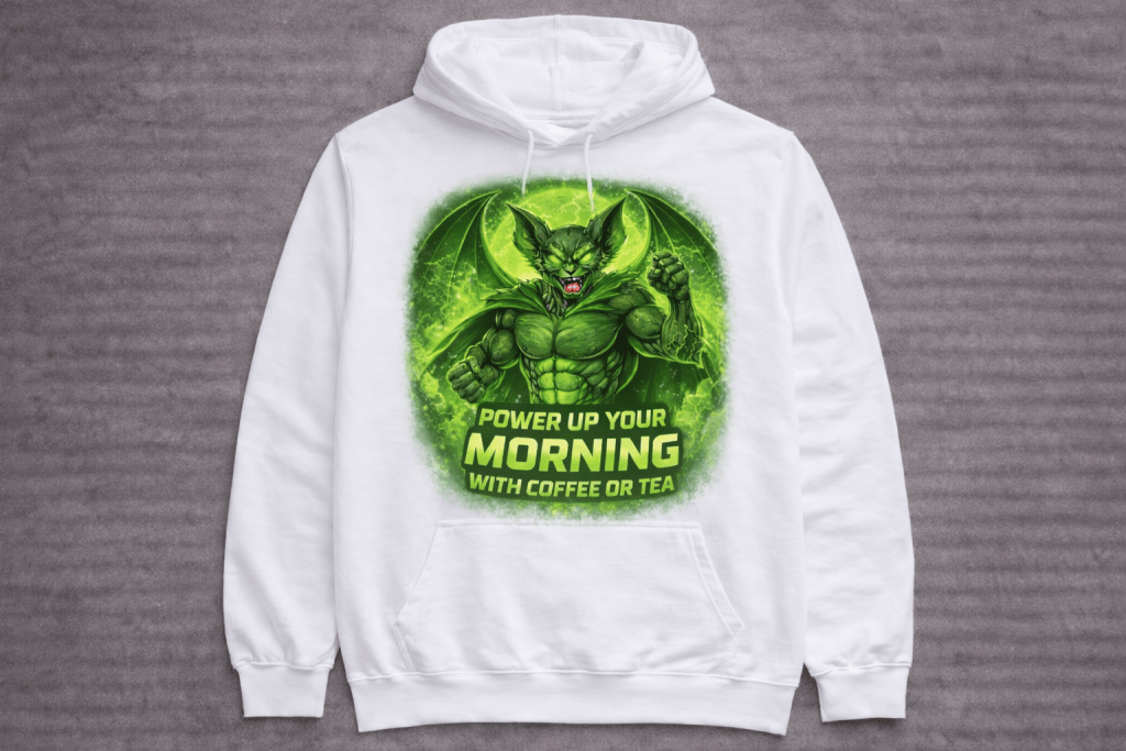 Kasper Development White Hoodie power up your morning
