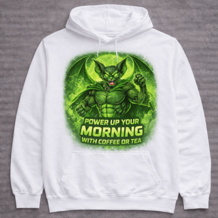 Kasper Development White Hoodie power up your morning