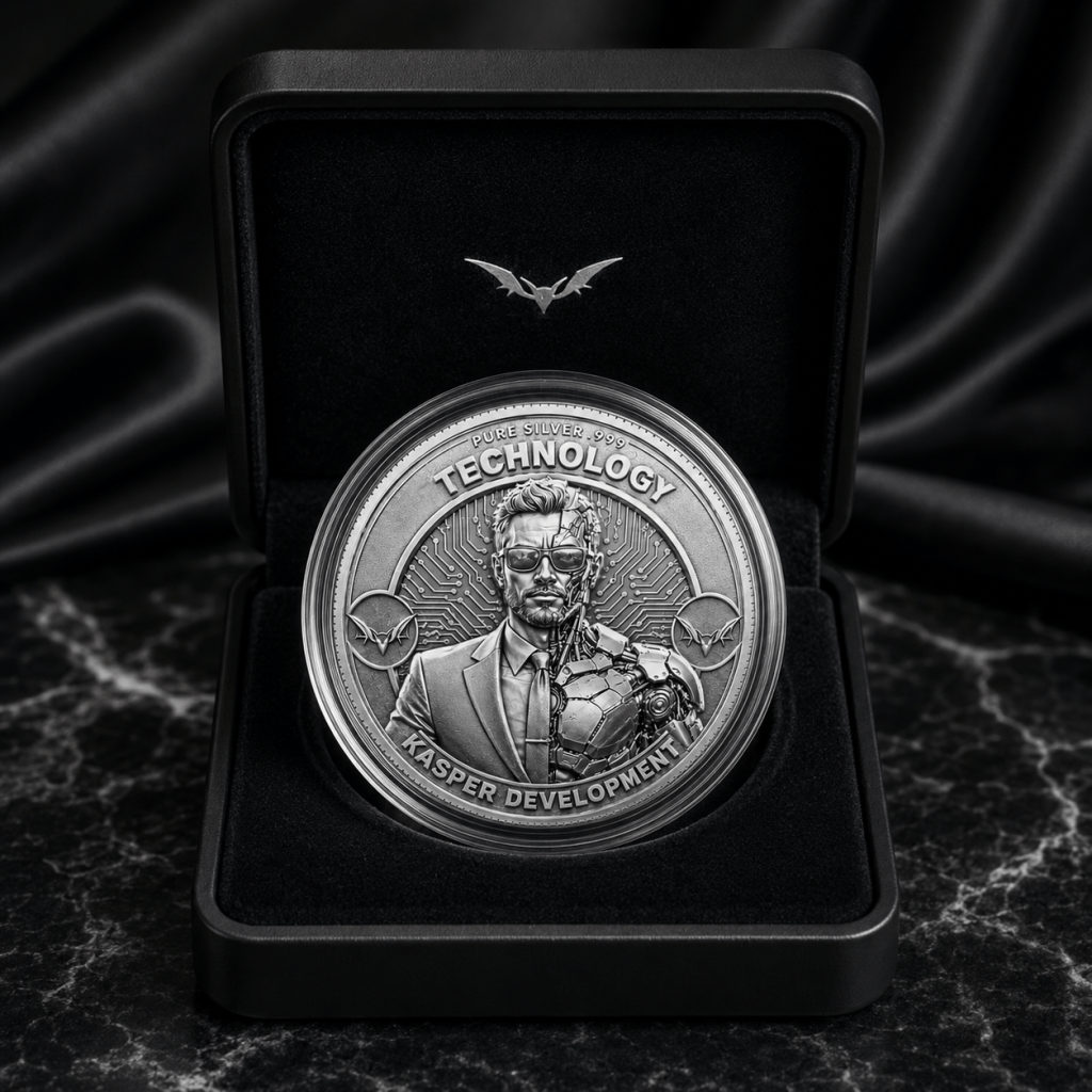 Cyborg Business Silver Coin Box Packed