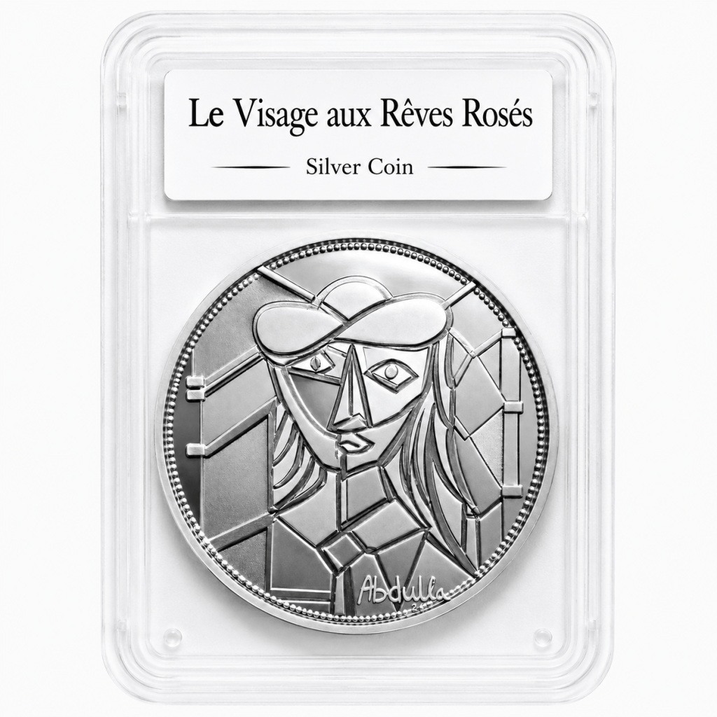 Le Visage aux Rêves Rosés silver coin