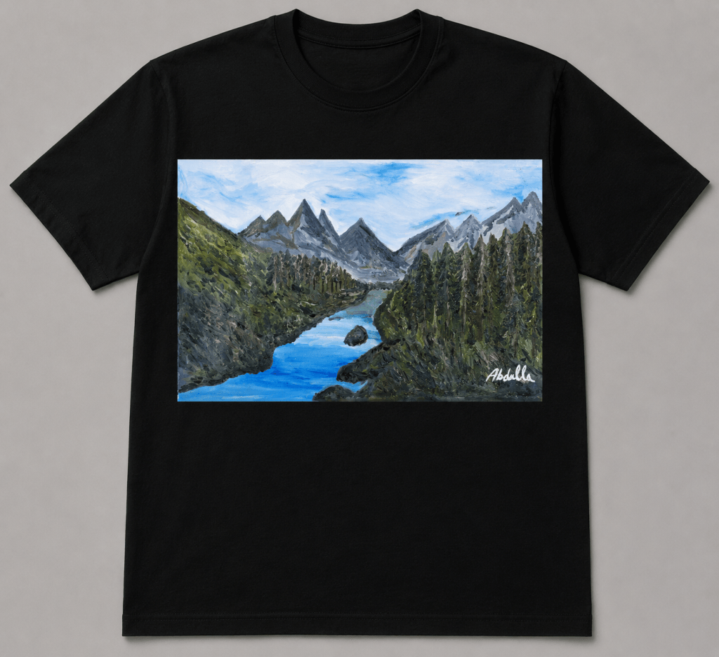 Le Silence des Montagnes - The Silence of the Mountains Black T shirt