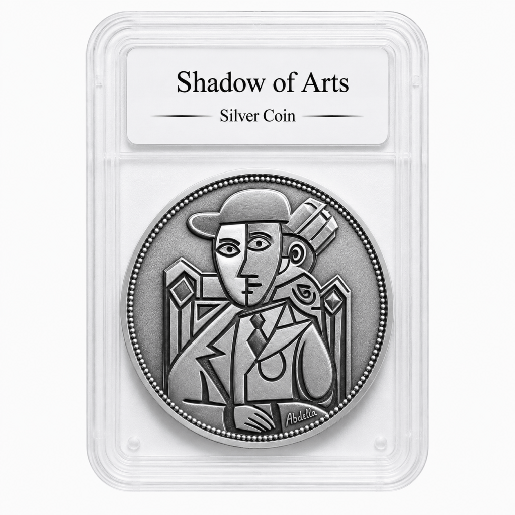 shadow of arts silver coin