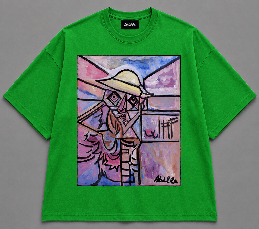 Le Voyageur des Rêves Éternels The Traveler of Eternal Dreams Green T Shirt